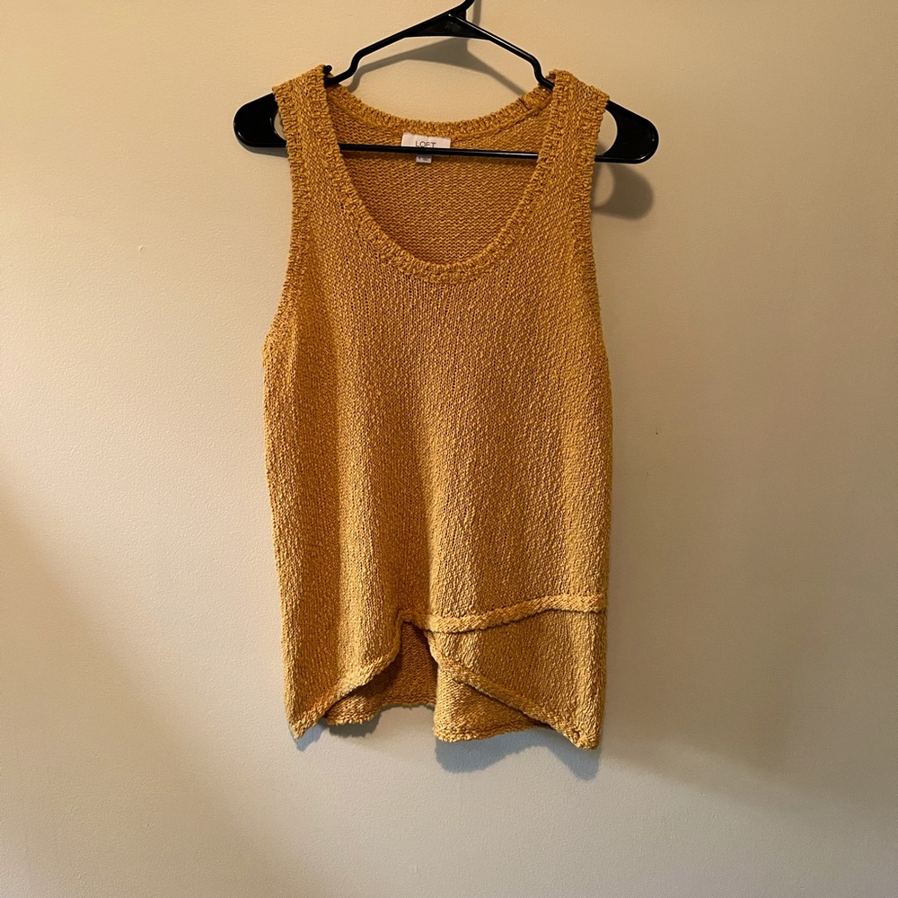 Medium Loft knit tank top, burnt yellow
